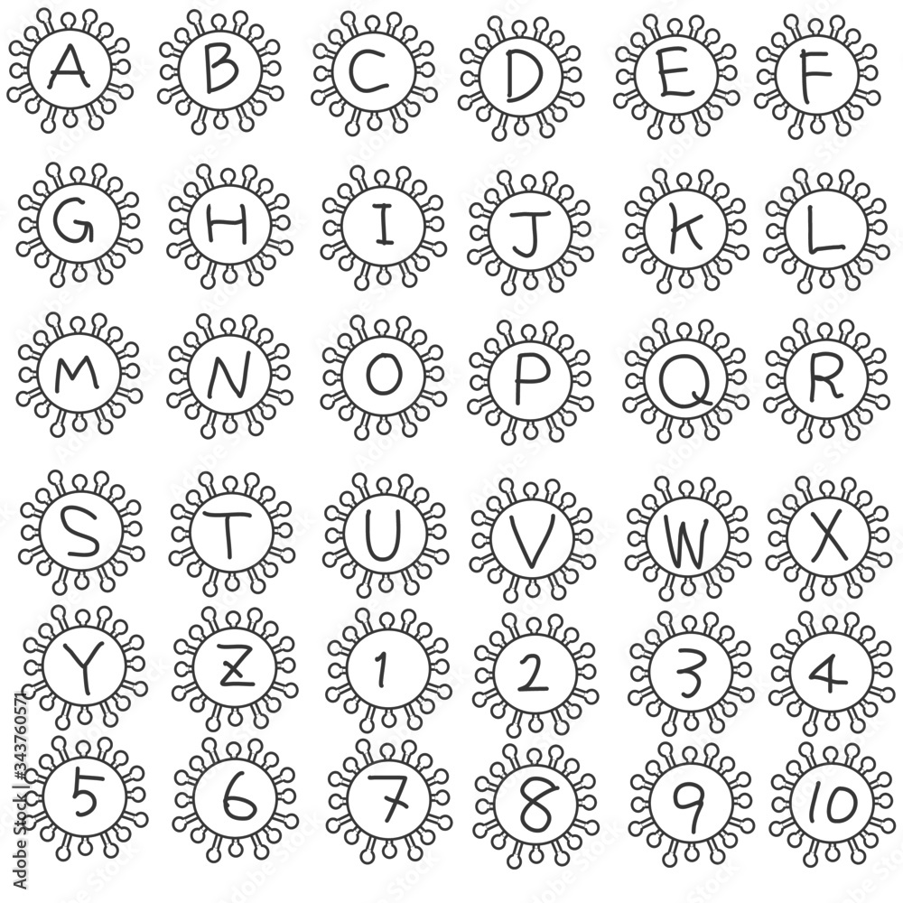 Viruses alphabets and numbers Viruses alphabets and numbers