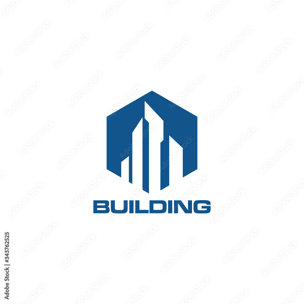 Fototapeta premium Building Construction Real Estate Logo Template Vector Icon 
