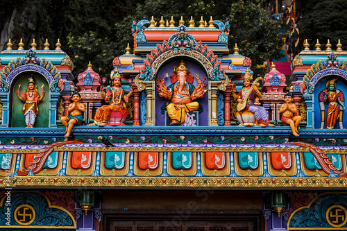 Colorful sculptures of Hindu Gods in the Batu caves complex © Ludmila Denisenko