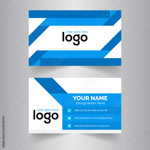 Abstract business card Design Modern corporate business card Design Template 