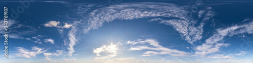 Photography Seamless hdri panorama 360 degrees angle view blue sky with beautiful fluffy cum