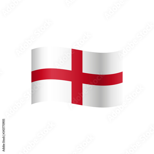 England national Flag Vector illustration.