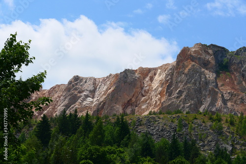 mountain landscape with blue sky