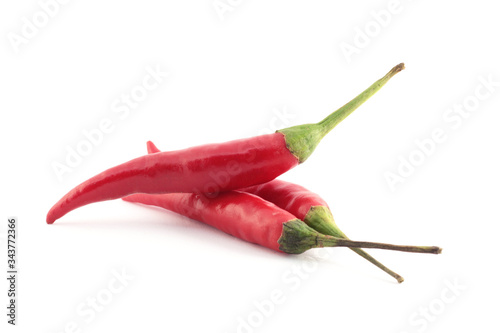 Big set of Chilli peppers isolated on white background. Extremely spicy ingredient for dishes such as pizza pepperoni, spicy Mexican dishes and more.