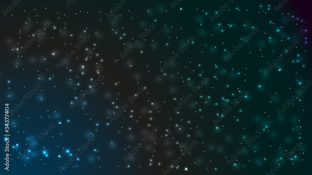 vector background of an infinite space with stars, galaxies, nebulae