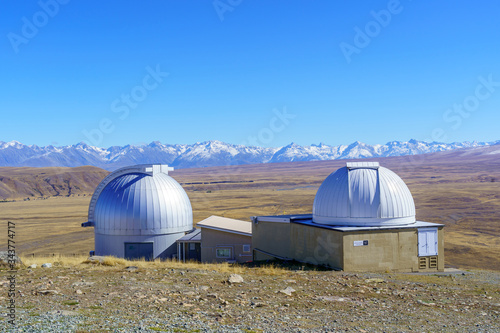 Stars Observatory Building at Mt John Summit, Lake Tekapo, New Zealand photo