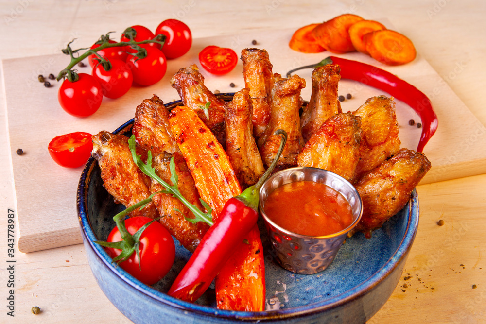 meat dish on a plate with vegetables and spices meat dish on a plate with vegetables and spices