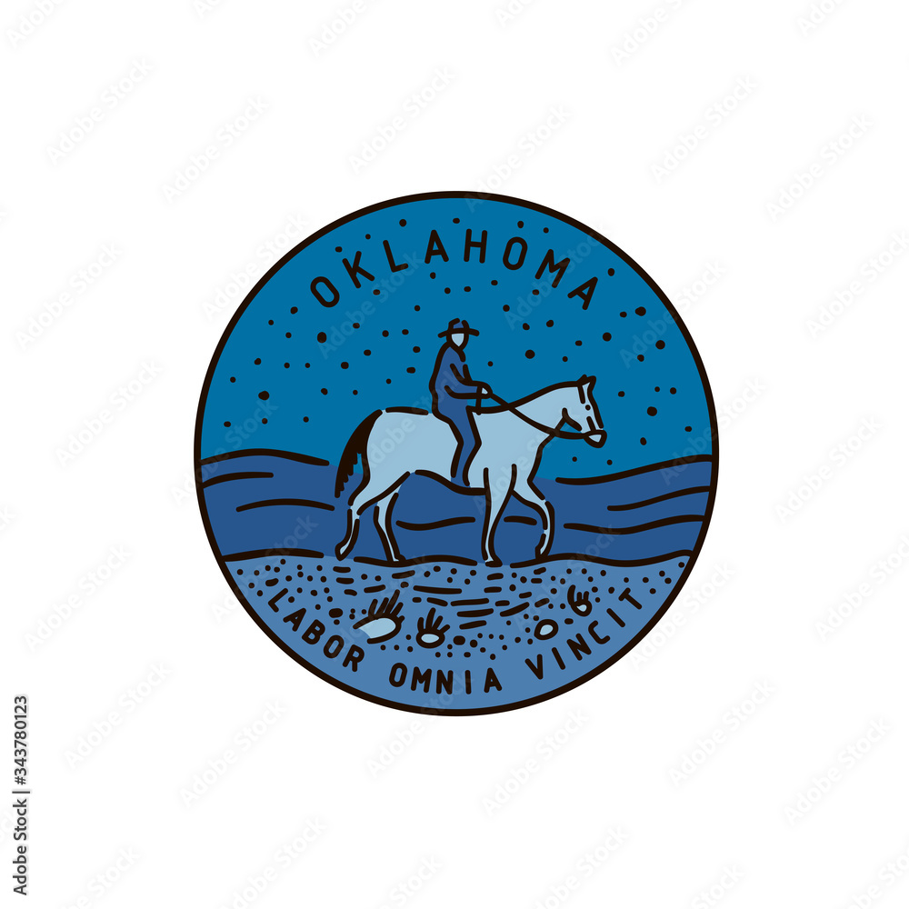 Oklahoma. Cowboy on horse