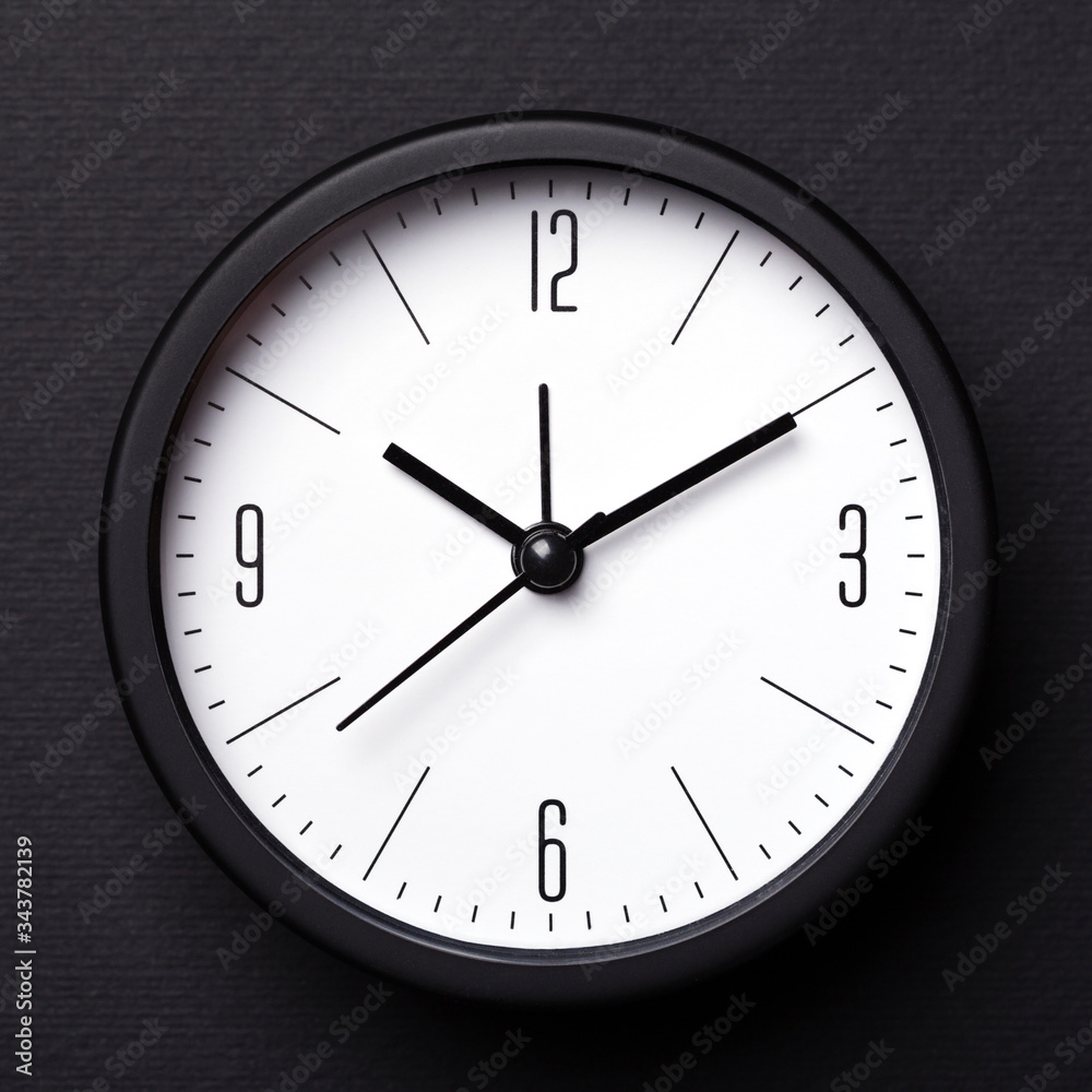 Balck Alarm Clock on black background. Balck Alarm Clock on black background.