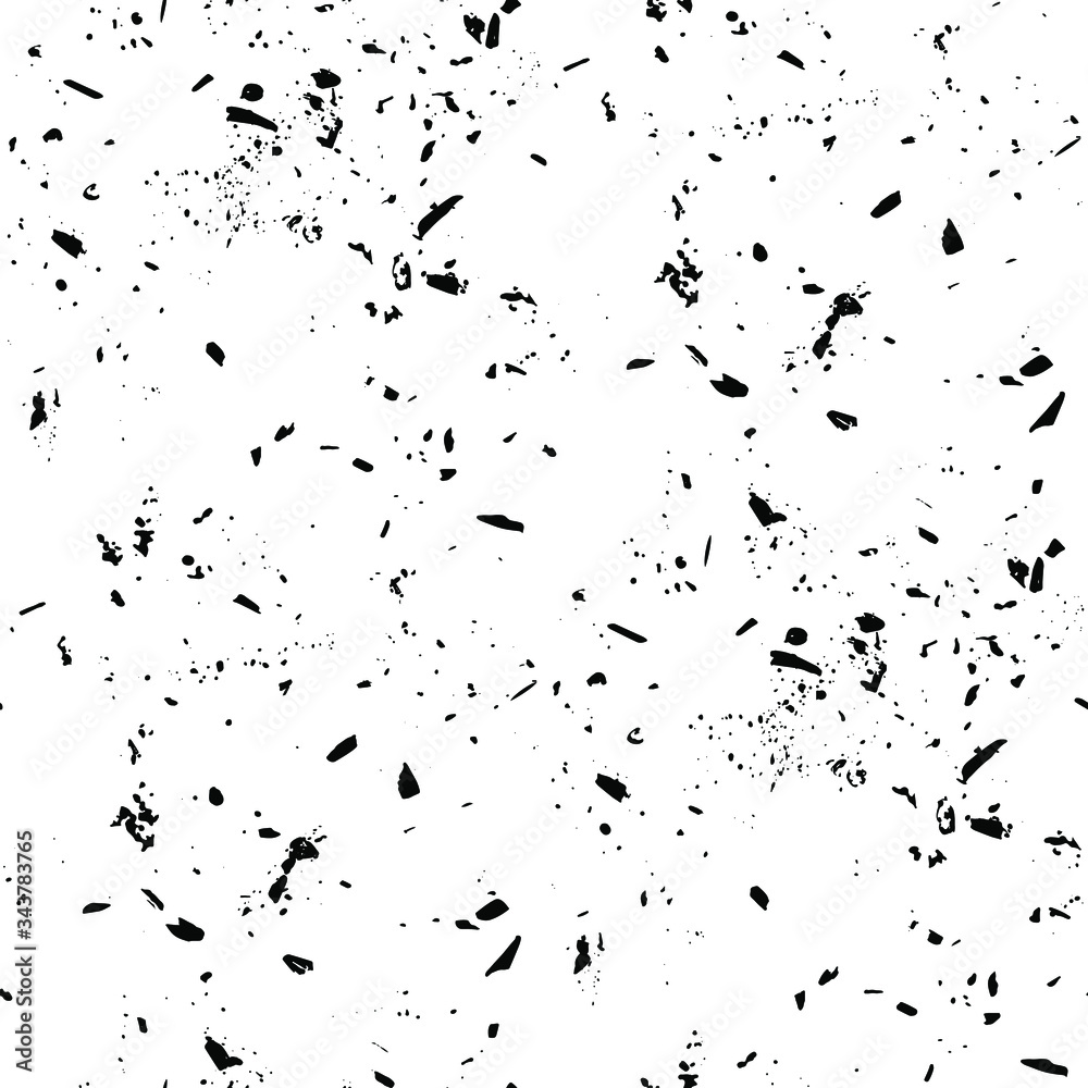 Fototapeta premium Seamless distressed texture of black speckles, grit, grain