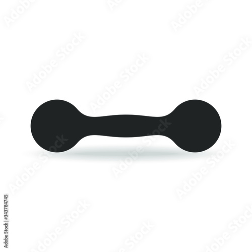 Dumbbell graphic icon. Dumbbell sign isolated on white background. Vector illustration