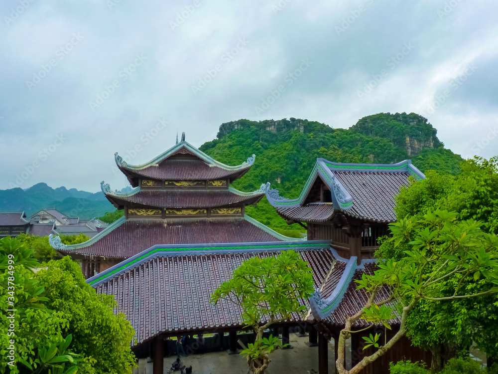 Famous Bai Dinh temple, Ninh Binh, Vietnam