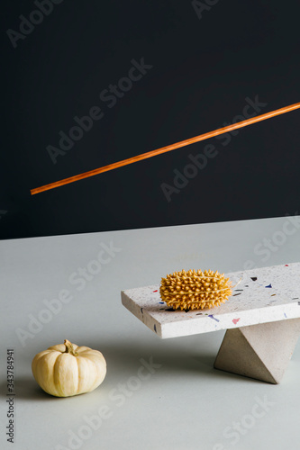 Pumpkin on table