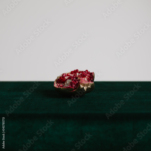 Pomegranate on table