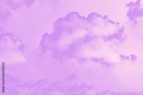 Beautiful purple clouds in a pale violet sky