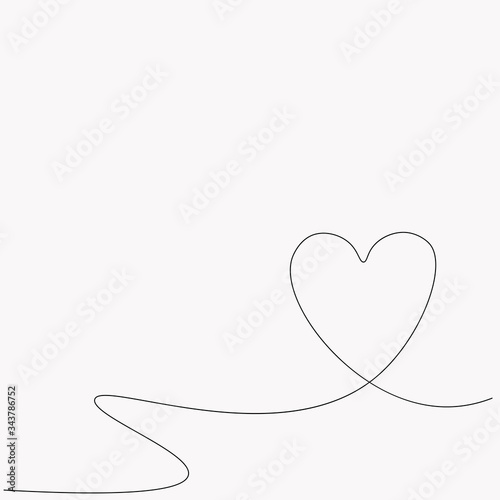 Valentine day background with heart, vector illustration