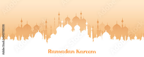 easy to edit vector illustration of Islamic celebration background with text Ramadan Kareem