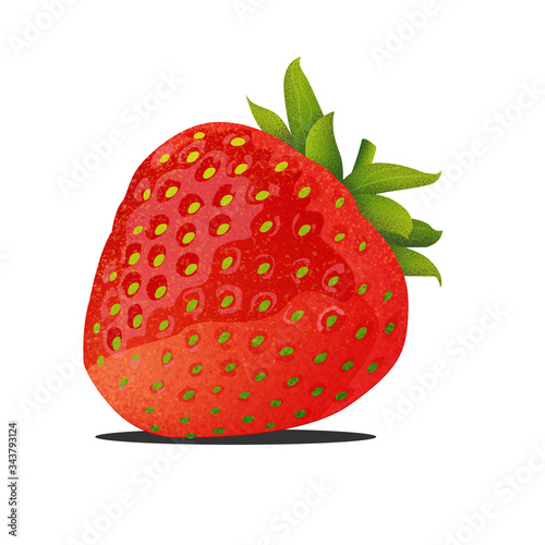 Strawberry isolated. Strawberries on white. 
