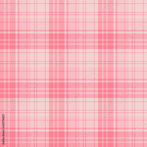 Seamless pattern in interesting pastel pink colors for plaid, fabric, textile, clothes, tablecloth and other things. Vector image.