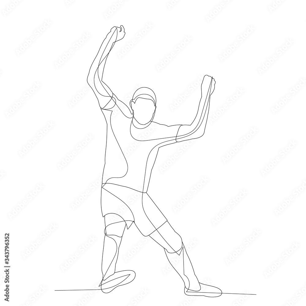 vector, on a white background, man drops sketch with lines