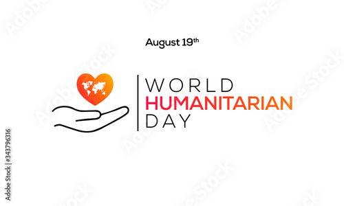 Vector illustration on the theme of World Humanitarian day observed each year on August 19th worldwide.