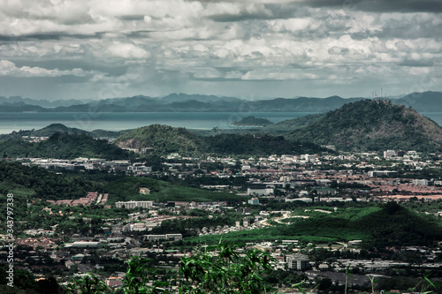 View of the beautiful nature of Thailand from viewpoint