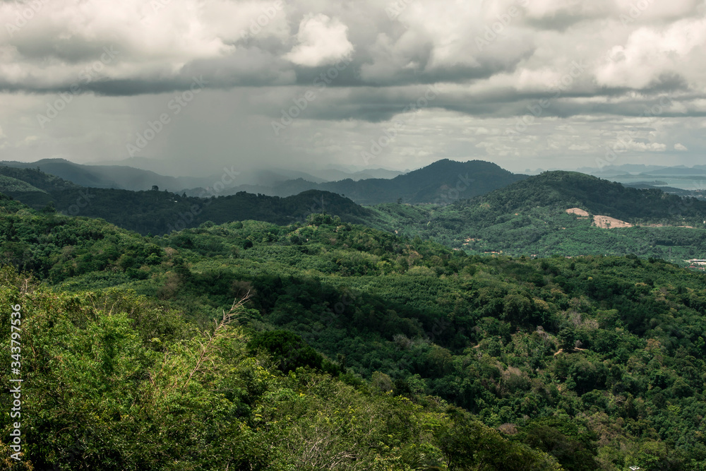 Fototapeta premium View of the beautiful nature of Thailand from viewpoint