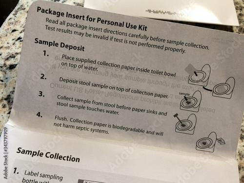 envelope mailer in medical self collection test instructions