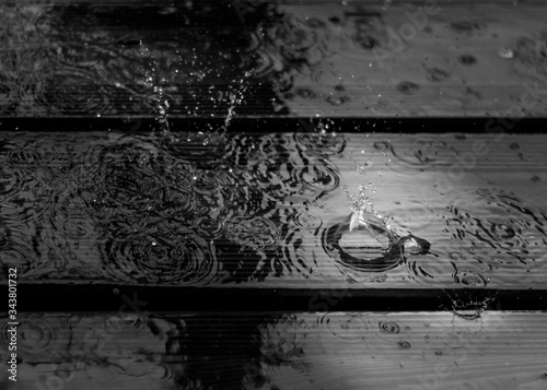 Pluie sur terrasse