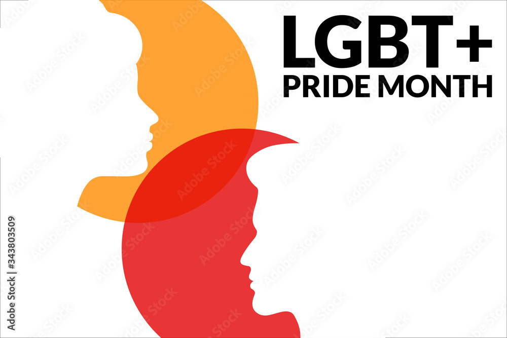 LGBT Pride Month. Holiday concept. Template for background, banner, card, poster with text inscription. Vector EPS10 illustration.
