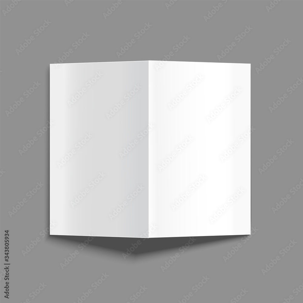 Realistic Detailed 3d Blank Flyer or Booklet Mock Up. Vector Realistic Detailed 3d Blank Flyer or Booklet Mock Up. Vector