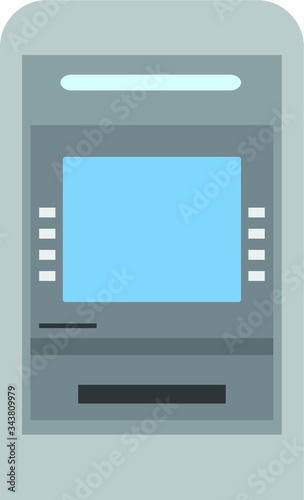 ATM machine bank finance business vector icon