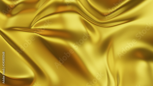 Golden, Yellow Metallic, Foil Texture, Background, 3D Text Illustration, 3D Render ..