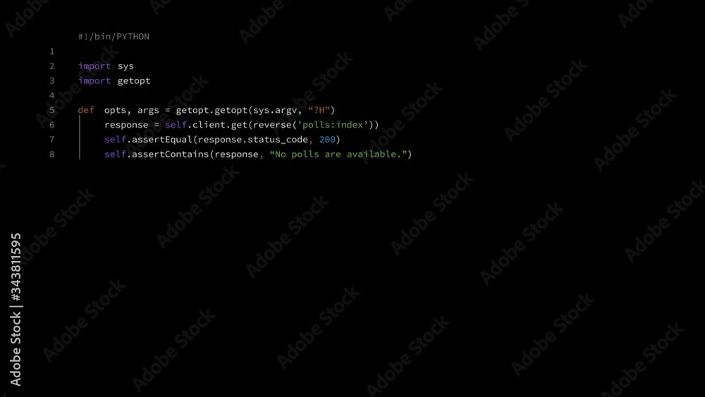 Python Programming Screen.
60 seconds of random Python code. Ideal for playback on a computer screen to show code being run or built. Python Programming Screen.
60 seconds of random Python code. Ideal for playback on a computer screen to show code being run or built.