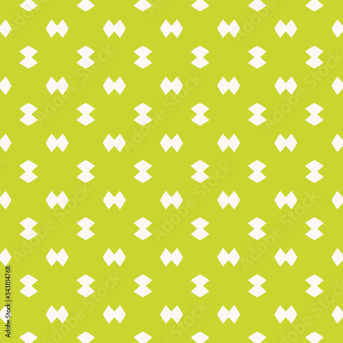 Bright funky green minimalist seamless pattern. Simple vector abstract geometric texture with small rhombuses, diamond shapes. Stylish minimal background. Repeat design for decor, wrapping, prints