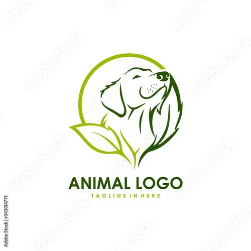 Nature dog logo design