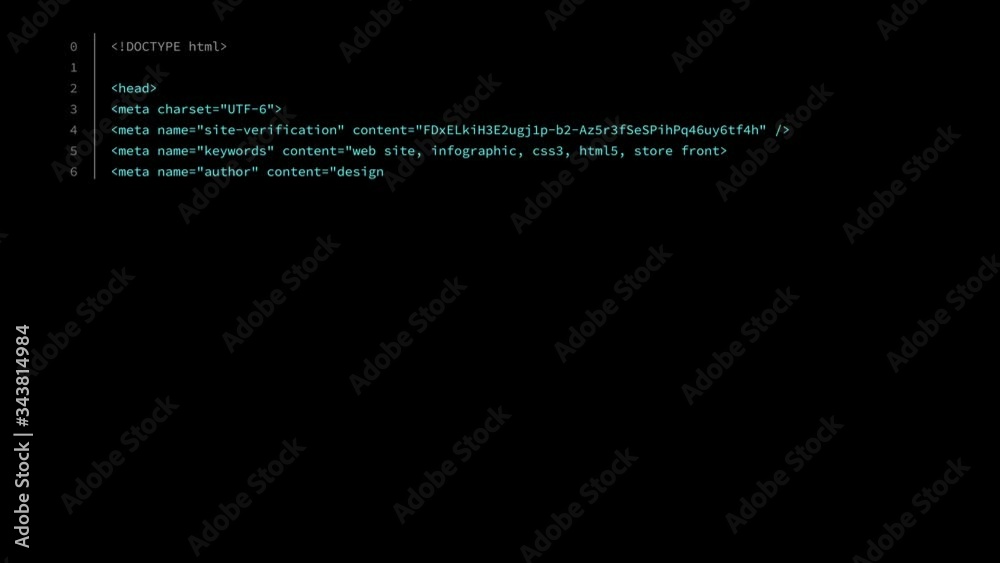 HTML Screen. 
60 seconds of random HTML source code. Ideal for playback on a computer screen to show code being run or built.