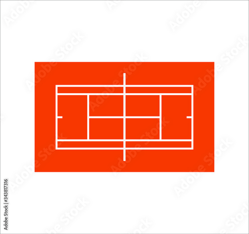 tennis court. Vector illustration for web and mobile design.
