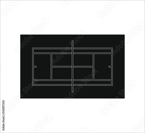 tennis court. Vector illustration for web and mobile design.
