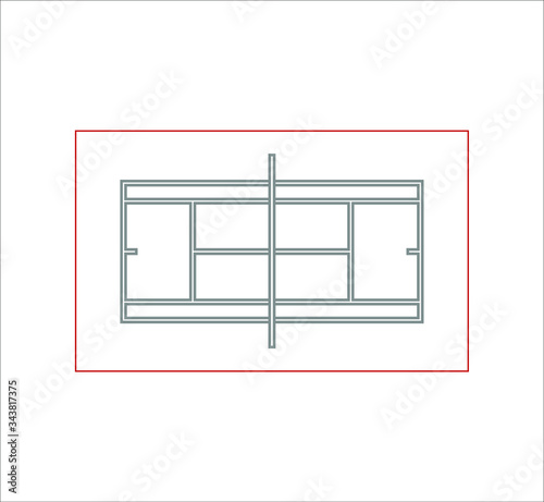 tennis court. Vector illustration for web and mobile design.