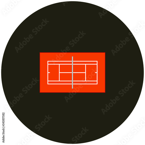 tennis court. Vector illustration for web and mobile design.