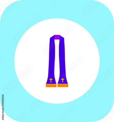 stole of priest of catholic church. Vector illustration for web and mobile design.