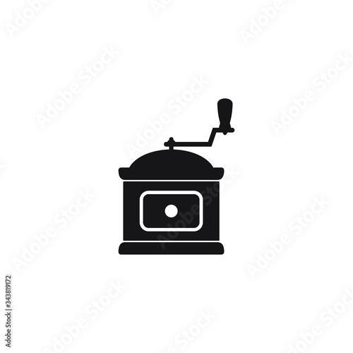 Coffee grinder icon, vector isolated
