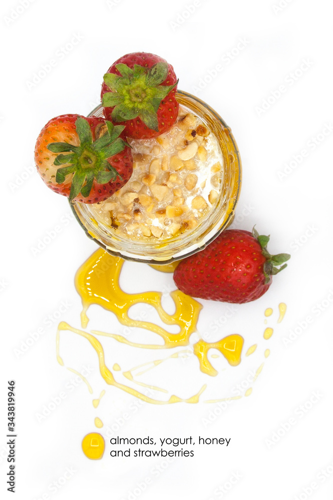 yogurt with strawberries and cereals yogurt with strawberries and cereals