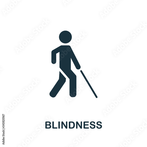 Blindness icon. Simple illustration from ophthalmology collection. Creative Blindness icon for web design, templates, infographics and more