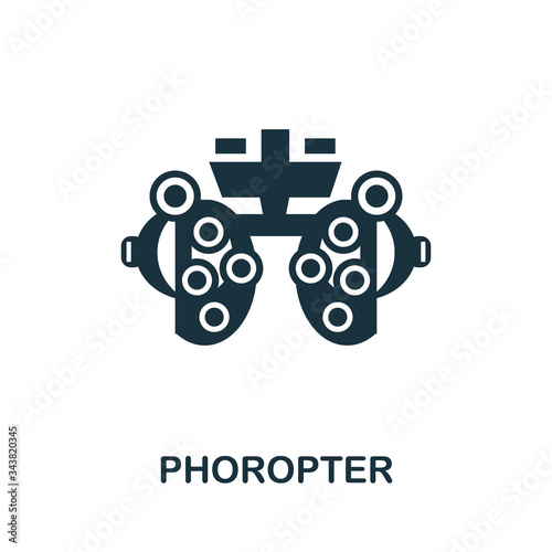 Phoropter icon. Simple illustration from ophthalmology collection. Creative Phoropter icon for web design, templates, infographics and more