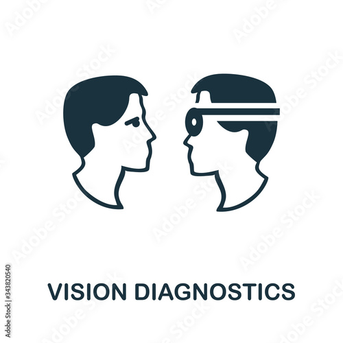 Vision Diagnostics icon. Simple illustration from ophthalmology collection. Creative Vision Diagnostics icon for web design, templates, infographics
