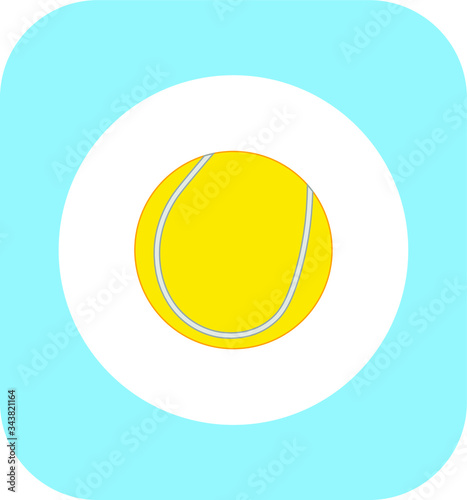 tennis ball. Vector illustration for web and mobile design.