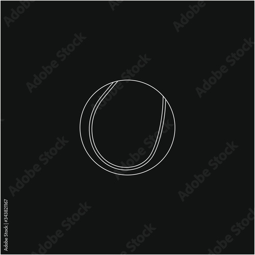 tennis ball. Vector illustration for web and mobile design.