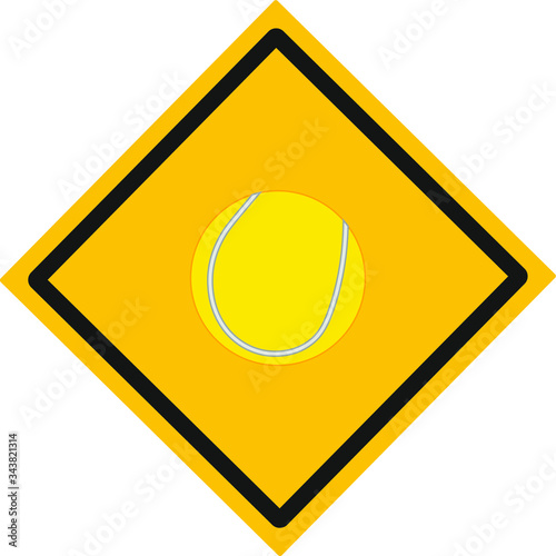 tennis ball. Vector illustration for web and mobile design.